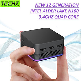 Máy Tính Siêu Nhỏ Ultra Mini T9 PLUS - Intel thế hệ 12 Alder Lake N100 - Hỗ Trợ Xuất Hình 4K 60hz hàng nhập khẩu - Ram 16Gb + SSD 256Gb