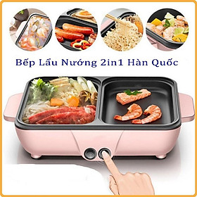 Bếp Lẩu Nướng 2 Ngăn đa năng Hàn Quốc