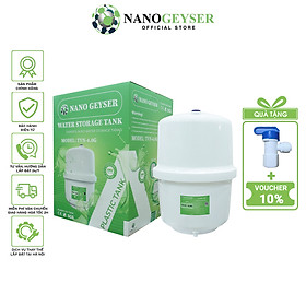 Bình áp máy lọc nước 8L Nano Geyser, Tặng van bình áp nối nhanh - Hàng Chính Hãng