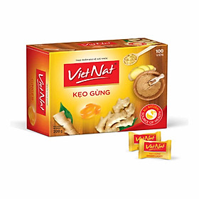 Kẹo ngậm ho thảo mộc Gừng Vietnat - Hỗ trợ tiêu hóa, giảm ho hộp 100 viên