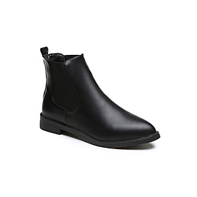 Giày Boot Nữ Chelsea Da PU T56 - Đen