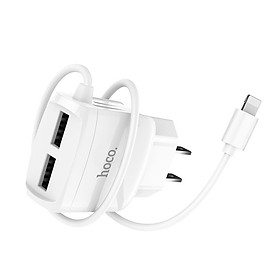 Bộ Củ Sạc Hoco C59 Lightning + Tặng Kèm 1 Ghế Đỡ Điện Thoại Đa Năng T2 - Hàng Chính Hãng
