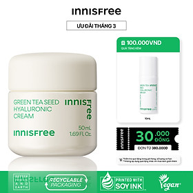 Kem dưỡng ẩm trà xanh innisfree Green Tea Seed Hyaluronic Cream 50ml