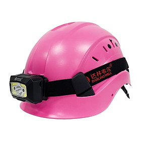 Construction Safety Helmet With Light CE ABS HardHat Aloft Work ANSI Industrial Work At Night Protection Color: PK BK LED