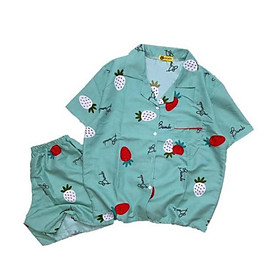 Freeship  Bộ pijama kate trơn siêu mát
