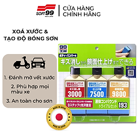 Hình ảnh Bộ Lấp Xước Sơn Ôtô 3 Bước Dạng Lỏng Liquid Compound Trial Set (B-193) - Made In Japan - Hàng Chính Hãng