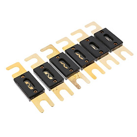 6 Pieces Car Audio and Video ANL Fuses Flat Fuse 80A 125A 160A Gold Plated