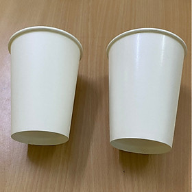 LỐC 50 CÁI LY GIẤY TRẮNG KHÔNG IN HÌNH 14 OZ 2 PE ( DUNG TÍCH 400ml / Cái) DÙNG ĐỰNG THỨC UỐNG NÓNG - LẠNH- TAKE AWAY