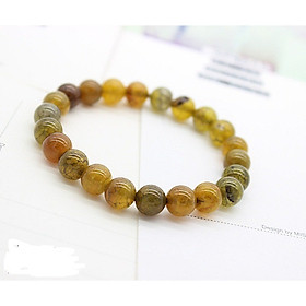 Vòng tay Phong Thủy đá Chalcedony tán sắc VÂN MÂY – Agate – tự nhiên, kèm Bản PHOTOCOPY Giấy KIỂM ĐỊNH, hộp đựng lót lụa vàng