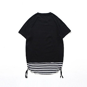 ÁO THUN TAY LỠ KOREA STEE Lai Bầu Soc Ngang TNS01 aothununisex