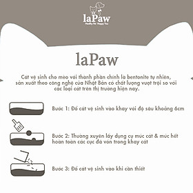 Cát vệ sinh cho mèo laPaw đất sét mix than hoạt tính 8L - Cà phê