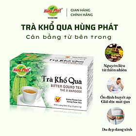 Trà Khổ Qua Túi Lọc Hỗ Trợ Thanh Nhiệt Cơ Thể Dáng Đẹp Da Xinh Hộp 25 gói - Thương Hiệu Hùng Phát