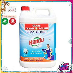 Nước lau kính Hando 5L hương bạc hà chuyên dụng cho nhà hàng,khách sạn,vệ sinh công nghiệp..vv