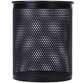 (Deli) 9200 atmospheric metal mesh multi-functional office combination pen holder black