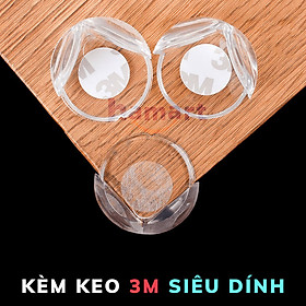 SET 2 Nút Silicone Bọc Cạnh Bàn Ghế Bịt Góc Chống Va Đập Bảo Vệ An Toàn Cho Bé Tròn & Vuông Keo Dán 3M