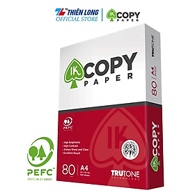 Combo 5 Ream giấy A4 80 gsm IK Copy (500 tờ) - Hàng nhập khẩu Indonesia Hàng nguyên thùng chất lượng cao