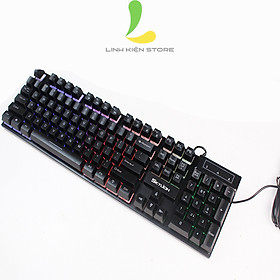 Mua Bàn phím giả cơ Skylion H600 -  104 phím  Hệ thống đèn LED 7 màu  tương thích với các loại PC  Laptop  bộ chuyển đổi game - Hàng Nhập Khẩu