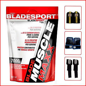 Sữa tăng cân – tăng cơ nhanh Blade Muscle Maxx 7000g (15.4Lbs) – Hỗ trợ tăng cân, tăng sức mạnh, phát triển cơ bắp dành cho người chơi thể hình và thể thao - Vị Chocolate – Thương hiệu Châu Âu - Hàng chính hãng - Kèm quà tặng