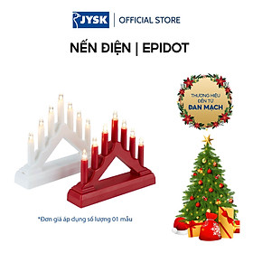Mua Nến điện | JYSK Epidot | nhựa | trắng/đỏ | R4xD16xC13cm