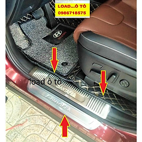 Ốp Bậc Chân, Nẹp Bước Chân Trong, Ngoài Xe Huyndai Santafe 2022-2019 Chất Liệu Inox Cao Cấp