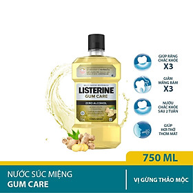 Nước súc miệng giúp nướu chắc khỏe Listerine Gum Care 750ml/chai