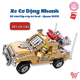 Đồ Chơi Lắp Ráp Xe Quân Sự Qman 22012 - Xe Cơ Động Nhanh (281 Mảnh Ghép) Dành Cho Bé Trai Trên 6 Tuổi