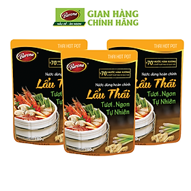 Combo 3 Gói Nước Dùng Lẩu Thái Barona 180g tươi ngon chuẩn vị không cần nêm nếm