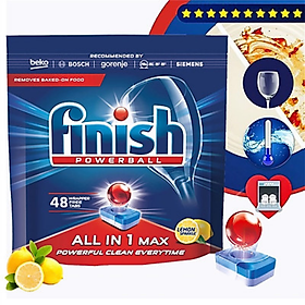 viên rửa chén bát finish maxin1 cao cấp chuyên dùng cho máy  12 trong 1 xuất xứ Mỹ