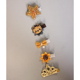 Set 5 kẹp tóc cao cấp phong cách Hàn Quốc cho bé