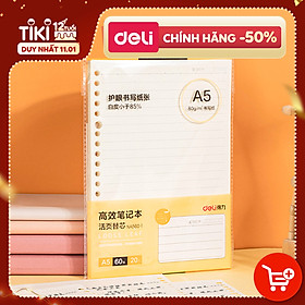 Sổ Tay A5 Deli - Bìa Cứng - Có Thể Thay Lõi Sổ - Lõi Ô Vuông/Kẻ Ngang -HA560/NA560