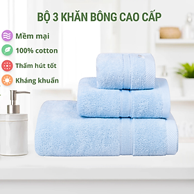 Mua Bộ 3 khăn xuất khẩu cao cấp 100% cotton