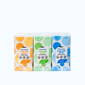 Khăn giấy bỏ túi Pharmacity (Lốc 6 gói 10 tờ)