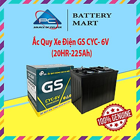 Ắc quy xe golf, ắc quy GS CYC-6V (6V-225AH), ắc quy xe điện du lịch