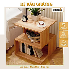 Kệ Tab Đầu Giường 40x40x43.6cm Phong Cách Tối Giảm, Dễ Lắp Đặt, Phủ Melamin Chống Xước, Chống Nước