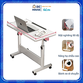Mua Bàn Làm Việc Bàn Học Thông Minh Nâng Hạ Chiều Cao Có Bánh Xe Di Chuyển  Mặt Nghiêng Gấp Gọn Size bé 60x40cm