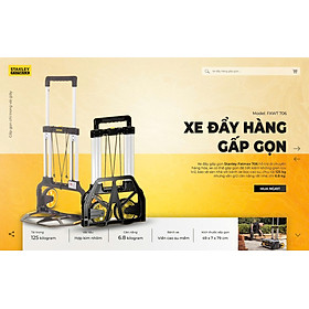 Xe đẩy hàng 2 bánh tính năng gấp gọn, khung nhôm Stanley Fatmax USA FXWT-706 tải trọng 125kgs