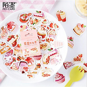 Bộ 46 Sticker Hàn Quốc hình Bánh Kem dễ thương dán trang trí E11