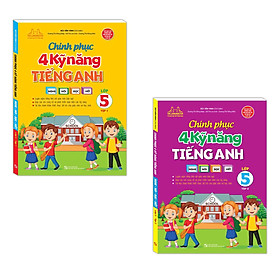 Combo 2 cuốn Chinh phục 4 kỹ năng tiếng anh Nghe - nói - đọc - viết lớp 5