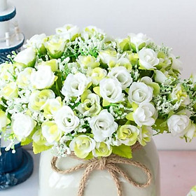 Mua Chùm hoa hồng giả để bàn trang trí phòng khách decor chụp ảnh cao cấp H25
