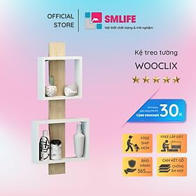 Mua Kệ sách treo tường gỗ công nghiệp hiện đại SMLIFE Wooclix