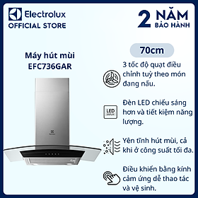 Mua Máy hút mùi Electrolux bằng thép không gỉ 70cm EFC736GAR  Hoạt động êm dịu  Dễ dàng điều khiển và vệ sinh  Hàng chính hãng 
