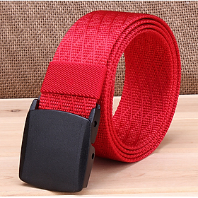 Fashion Casual Nylon Belt with Plastic Steel Buckle