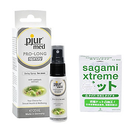 Chai Xịt Tăng Thời Gian Thảo Dược Pjur Med Pro-Long 20ml Kèm BCS Gai Sagami 3s