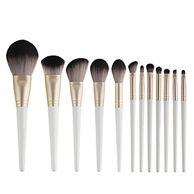 12PCS Makeup Brushes Kit Premium Synthetic Foundation Powder Concealers Eye Shadows Makeup Brushes