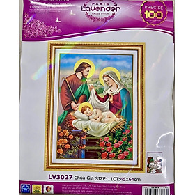 Mua Tranh thêu chữ thập Gia đình chúa lv3027  kích thước 45 x 64 cm