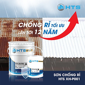 Sơn lót Epoxy chống rỉ mái tôn HTS XH-P001 bộ lớn 17,5kg - Chống rỉ, Chống ăn mòn, Bảo vệ mái tôn 12 năm