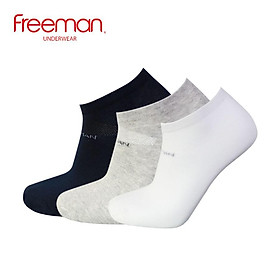 Combo 3 đôi Tất vớ cổ ngắn, chất liệu cotton FREEMAN [SOC20