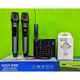 Mua Combo karaoke tuyệt đỉnh Micro Max 39 và Sound card V8 - livestream  hát karaoke gia đình  party bảo hành 12