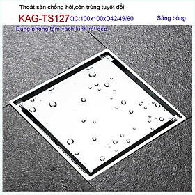 Mua Thoát sàn chống hôi KAG-TS127 10x10cm   thoát sàn chống trào ngược  phễu thoát mặt inox kín chống côn trùng