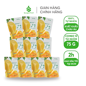 Combo 10 túi xoài sấy dẻo Nonglamfood 75g | Ngon chuẩn dưỡng chất | Giàu vitamin, chất xơ